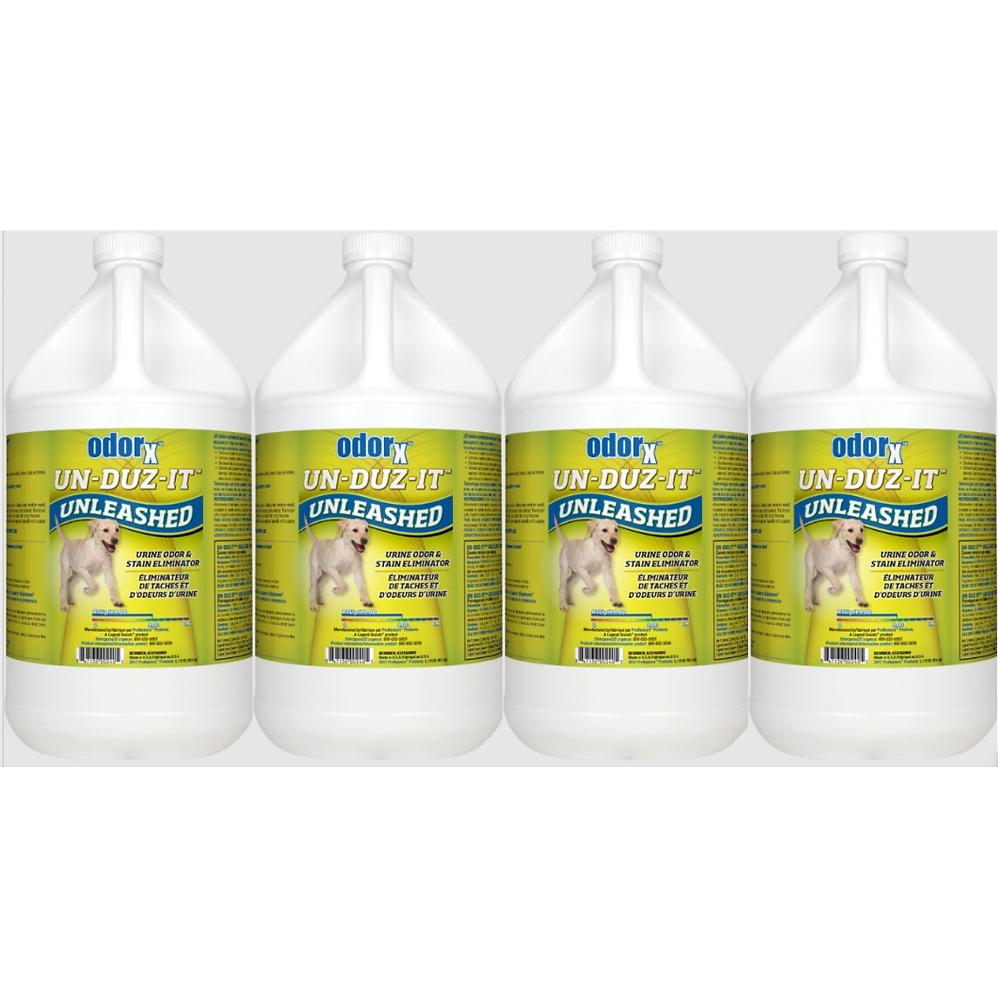 ODORx, Un-Duz-It Unleashed case of four 1 Gallon, Model # 114799. #1 selling pet odor solution!